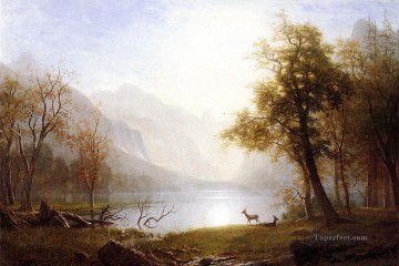 Valley in Kings Canyon Albert Bierstadt Landscapes stream Oil Paintings